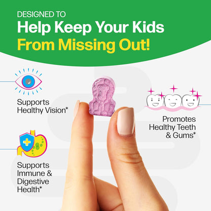 Culturelle Kids Complete Chewable Multivitamin + Probiotic for Kids, Ages 3+, 50 Count, Digestive Health, Oral Health & Immune Support - with 11 Vitamins & Minerals, Including Vitamin C, D3 & Zinc