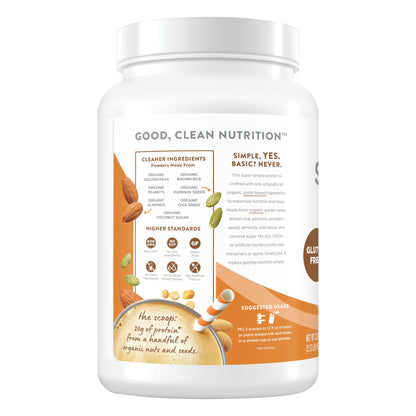 Orgain USDA Organic Simple Plant Protein Powder, Chocolate Peanut Butter Cup, 32.6 Oz