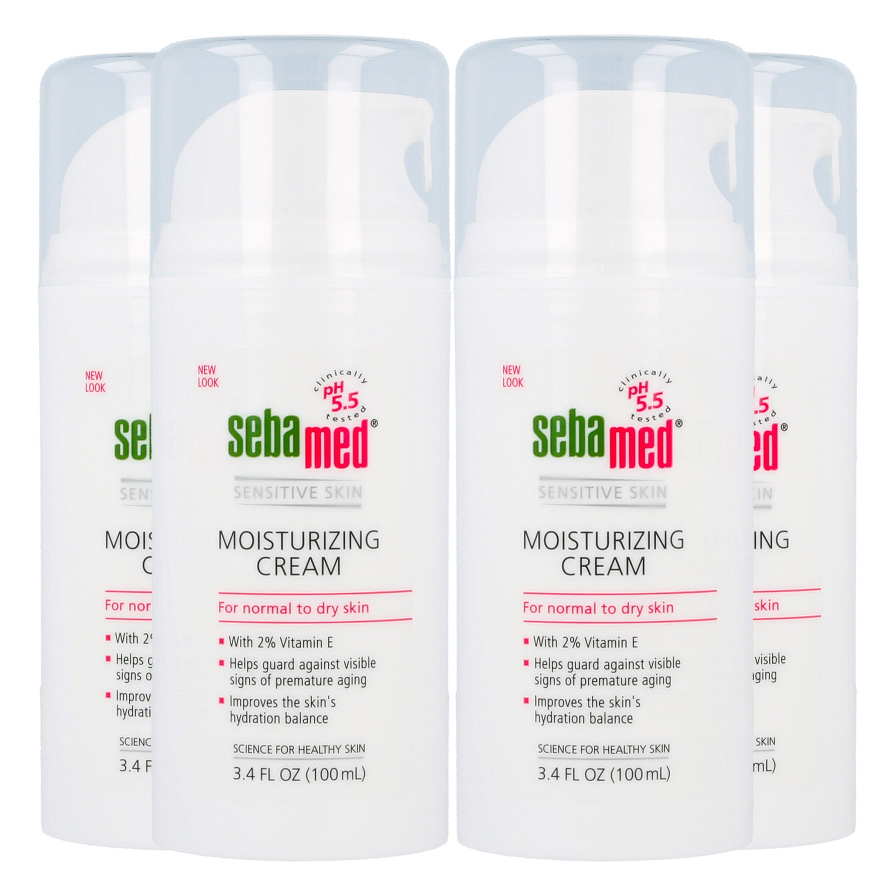 Sebamed Moisturizing Face Cream with Pump, 4-Pack