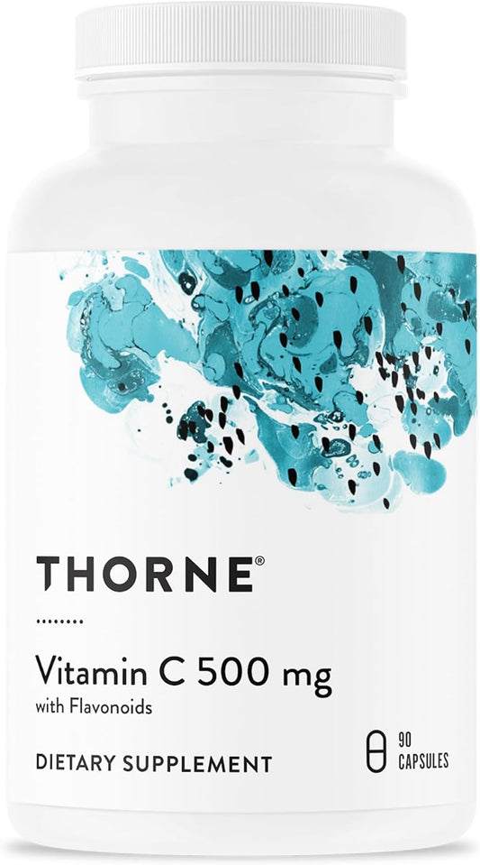 THORNE - Vitamin C 500 Mg - Blend of Vitamin C and Citrus Bioflavonoids from Oranges - Supports Immune System, Cellular Energy Production & Collagen Production* - Third-Party Certified - 90 Servings