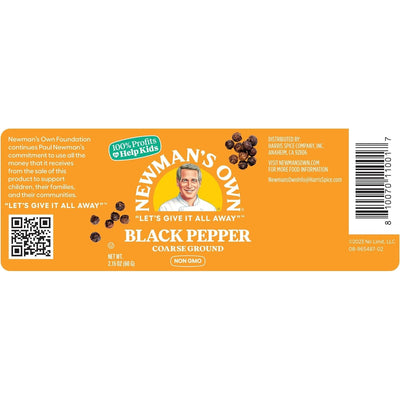Newman'S Own Coarse Ground Black Pepper, 2.15 Ounce Bottle