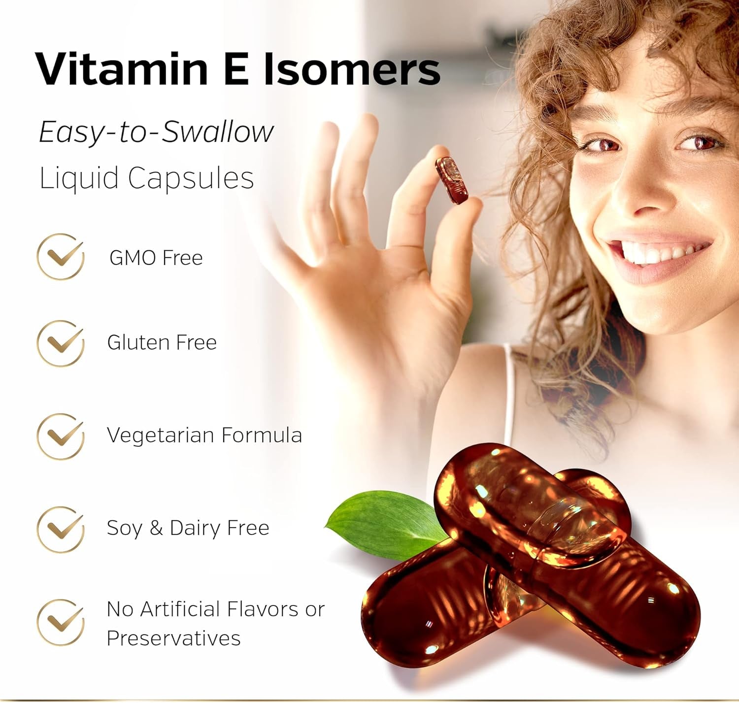 Sunergetic Premium Annatto Tocotrienol Supplement – with Deltagold – Tocotrienols Vitamin E 300 Mg – Supports Liver, Immune & Heart Health -  + Gamma Tocotrienols (60 Liquid Capsules)