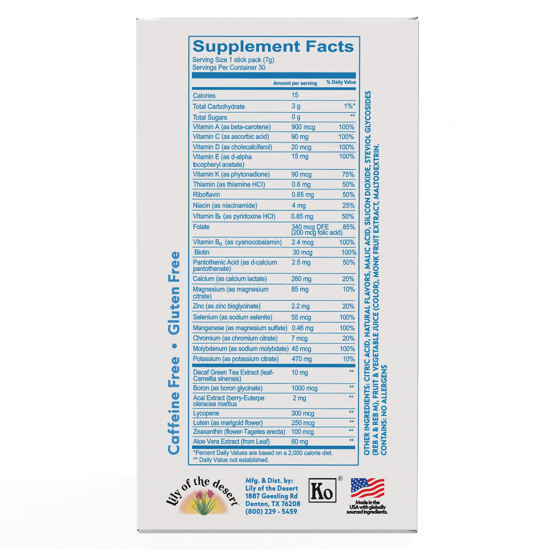 Ecodrink Complete Multivitamin Drink Mix, 30 Packets