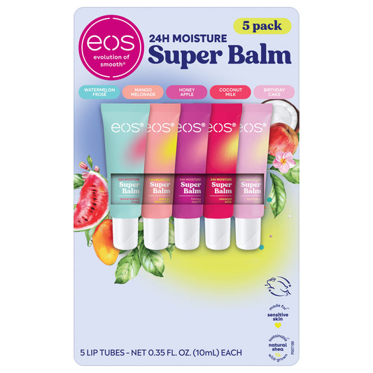 Eos Super Balm 24 Hour Moisture, 5 Tubes