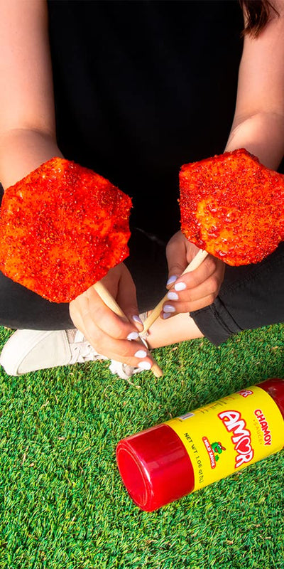 Amor Chamoy Sauce | Bittersweet Flavor | 2,500 Scoville Level Enjoy It with Fruits, Veggies, Snacks, and Drinks | Kosher | 33 Fl Oz Bottle (Pack of 1)
