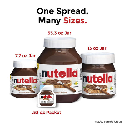 Nutella Hazelnut Spread with Cocoa for Breakfast, 13 Oz Jar