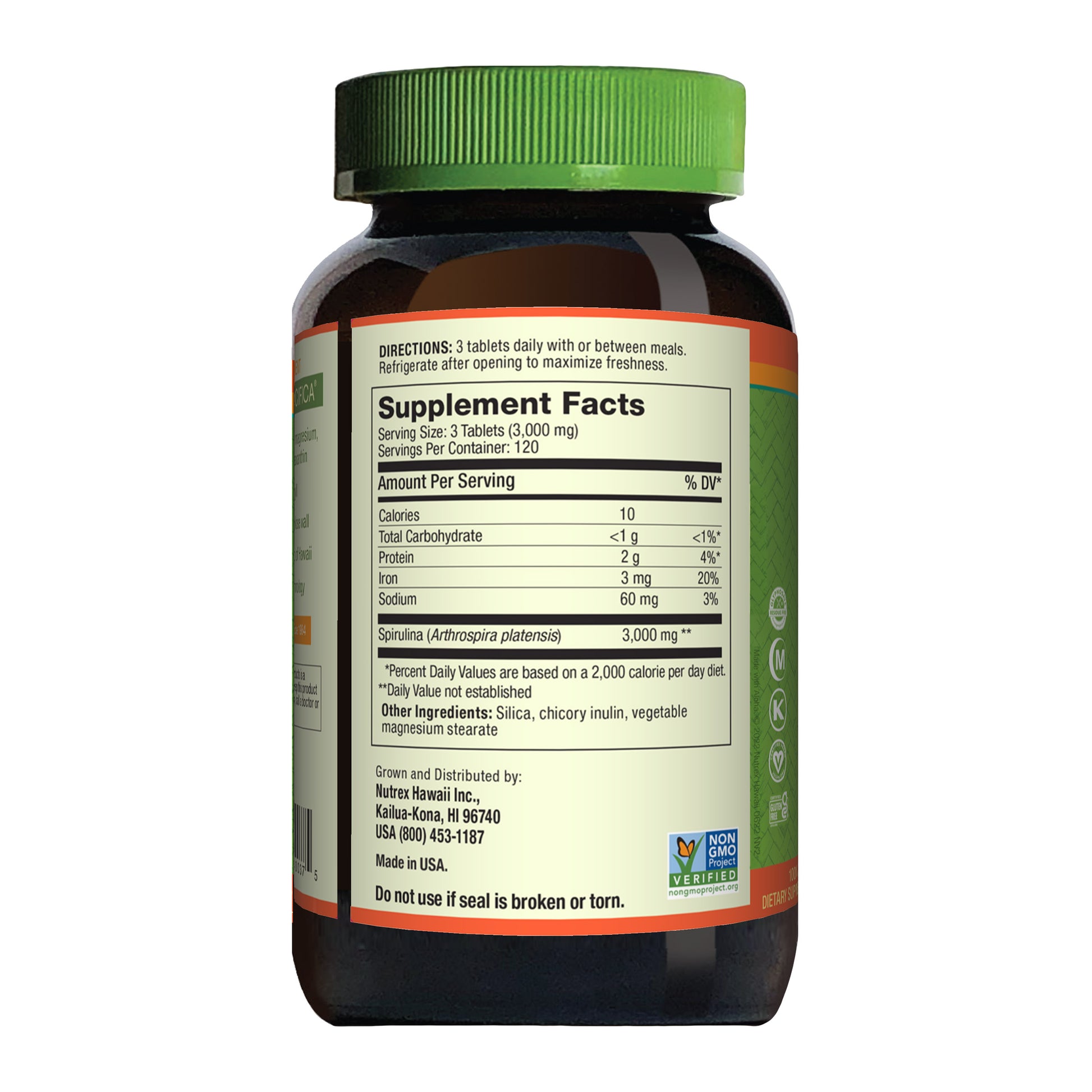 Pure Hawaiian Spirulina 3000 Mg, 360 Tablets