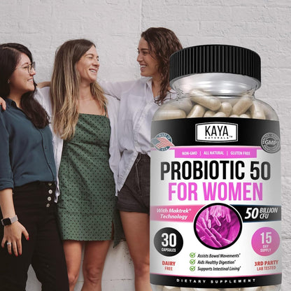 Naturals Probiotic 50 Billion CFU - Probiotics for Women, Probiotics for Men and Adults, Natural - Gut Health & Immune Support Supplement - Provides Digestive Support - 30 Vegetable Capsules