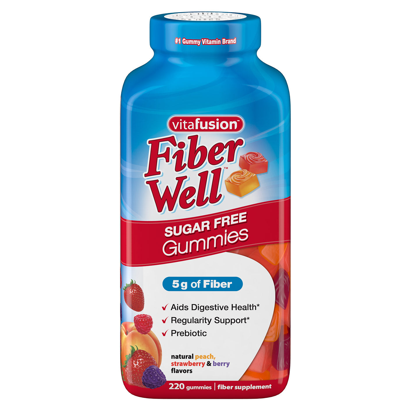 Vitafusion Fiber Well 5 G Sugar Free Fiber, 220 Gummies