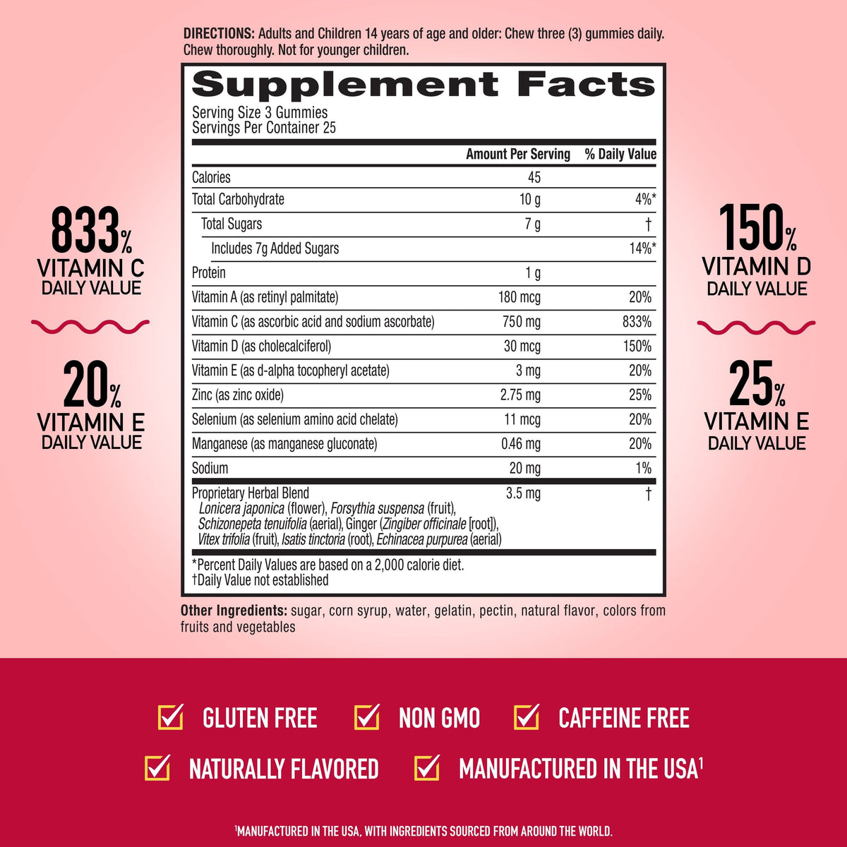 Vitamin C Immune Support Gummies, 750 Mg, 75 Ct.