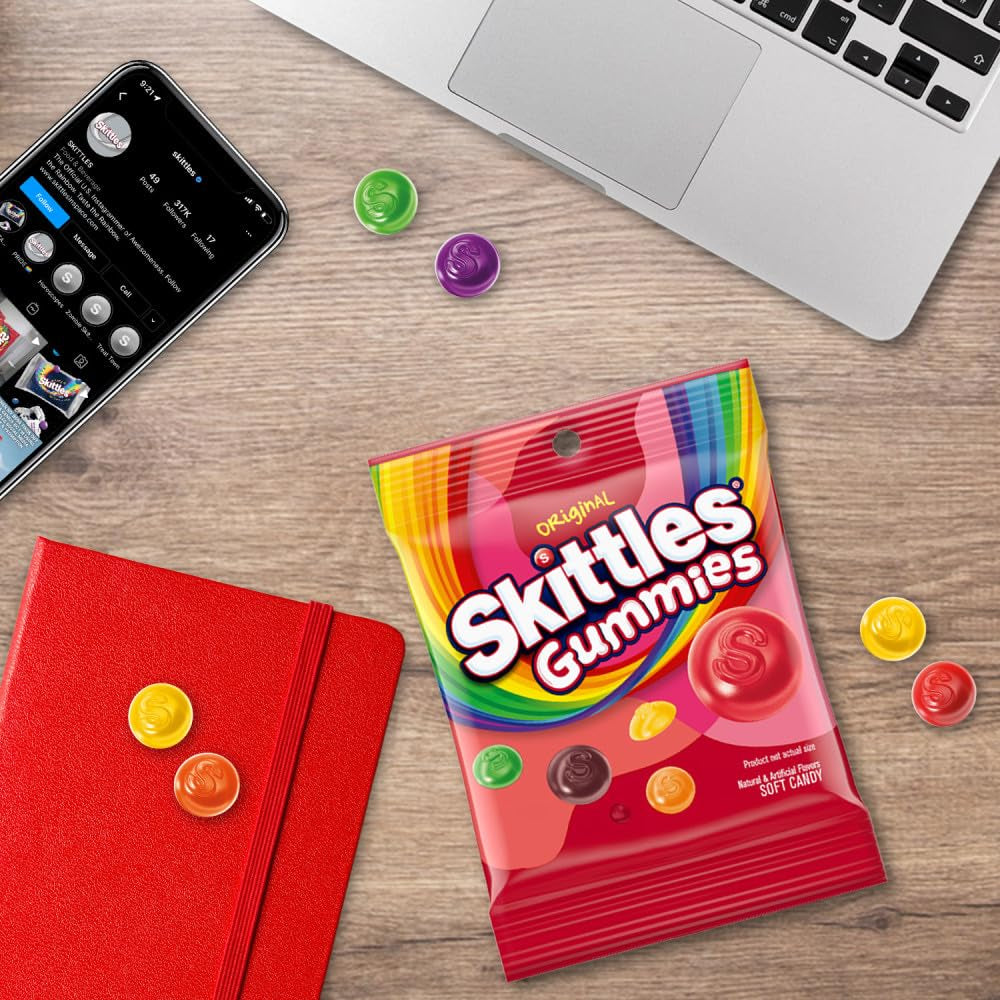 SKITTLES Original Gummy Candy, 5.8 Oz Case of 12
