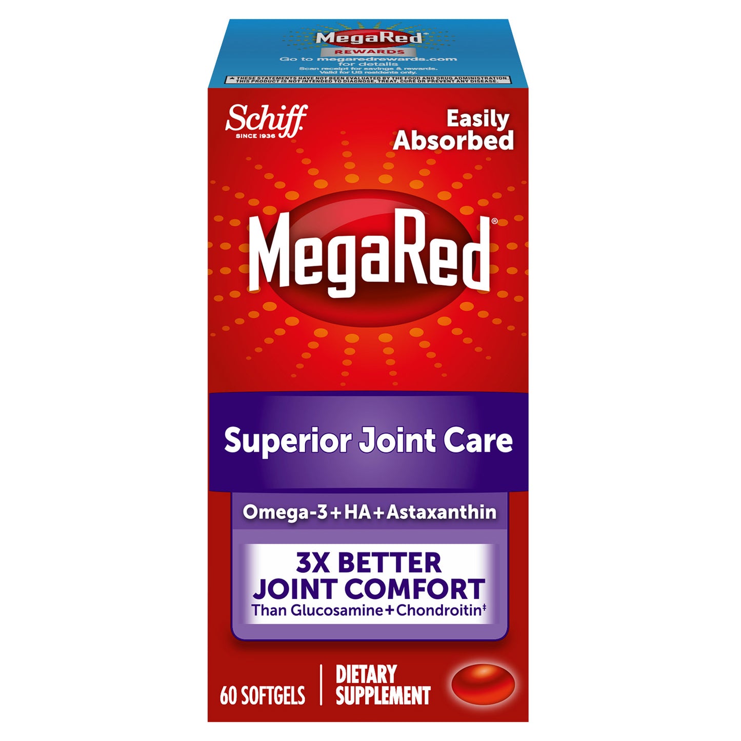 Schiff Megared Superior Joint Care, 60 Softgels