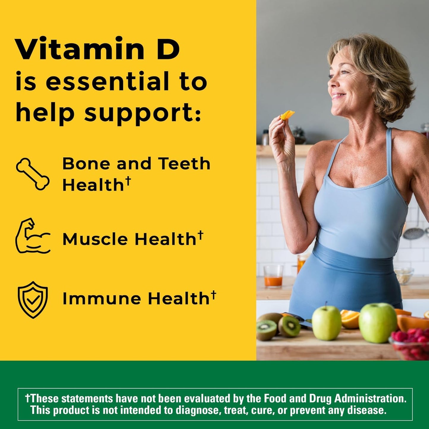 Nature Made Vitamin D3 2000 IU (50 Mcg), Vitamin D Supplement for Bone, Teeth, Muscle and Immune Health Support, 400 Tablets, 400 Day Supply