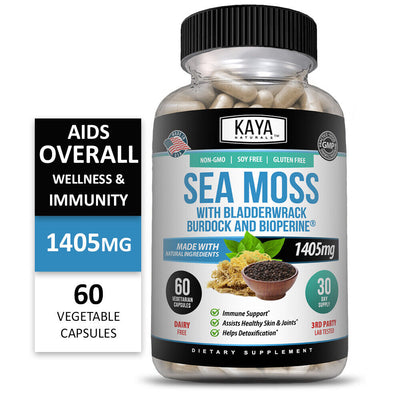 Organic Irish Sea Moss, Burdock Root, Bladderwrack Powder, Immune & Thyroid Care