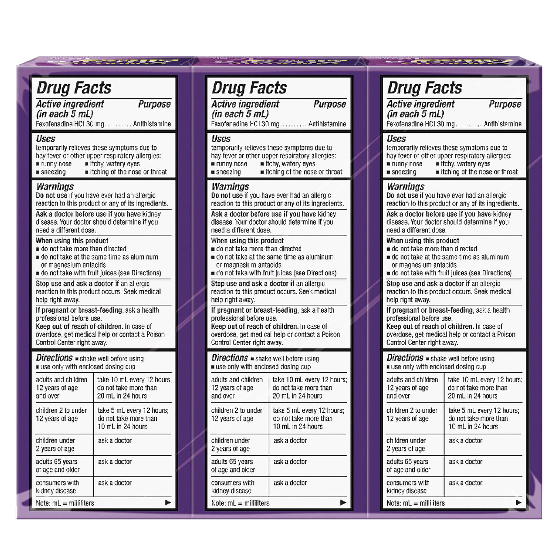 Allegra Children'S Allergy Medicine 12-Hour Non-Drowsy Mixed Berry, 12 Fluid Ounces