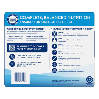 Ensure Original Nutrition Shake, 8 Fl. Oz, 30-Pack, Vanilla