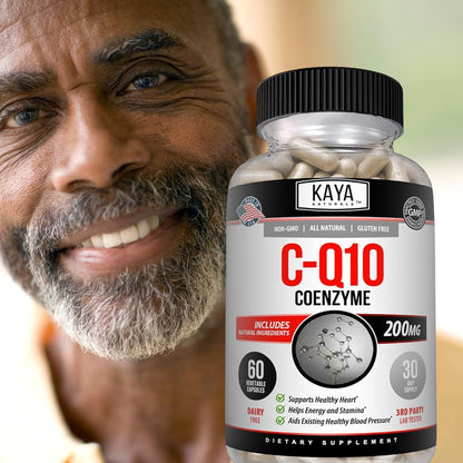 Naturals - Coq10 Power Antioxidant Supplement for Vascular, Heart Health, Healthy Blood Pressure Levels, and Immune Function - Restores Daily Cellular and Energy Production - 60 Veggie Capsules