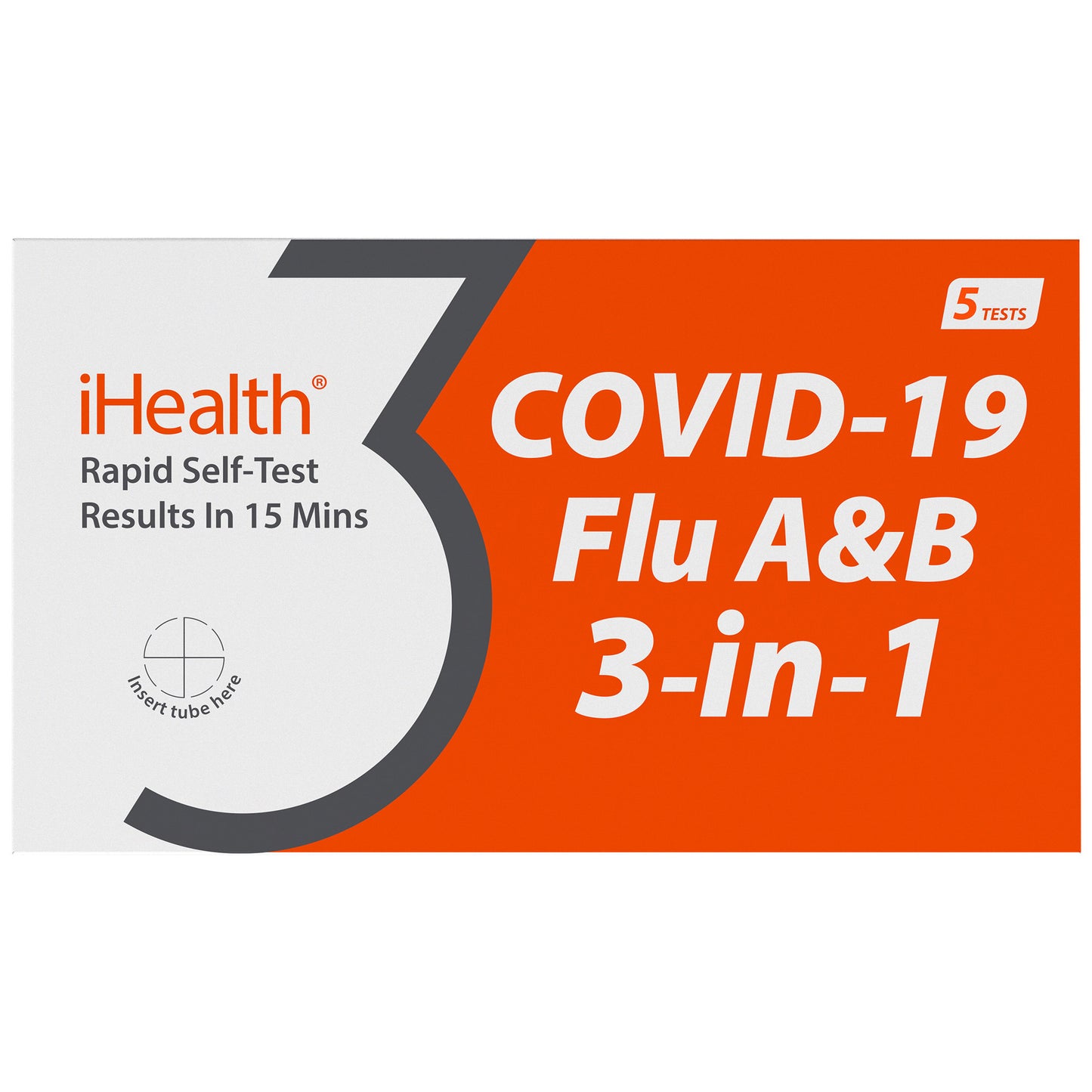 Ihealth Covid/Flu A&B Rapid Test Kit, 5 Tests