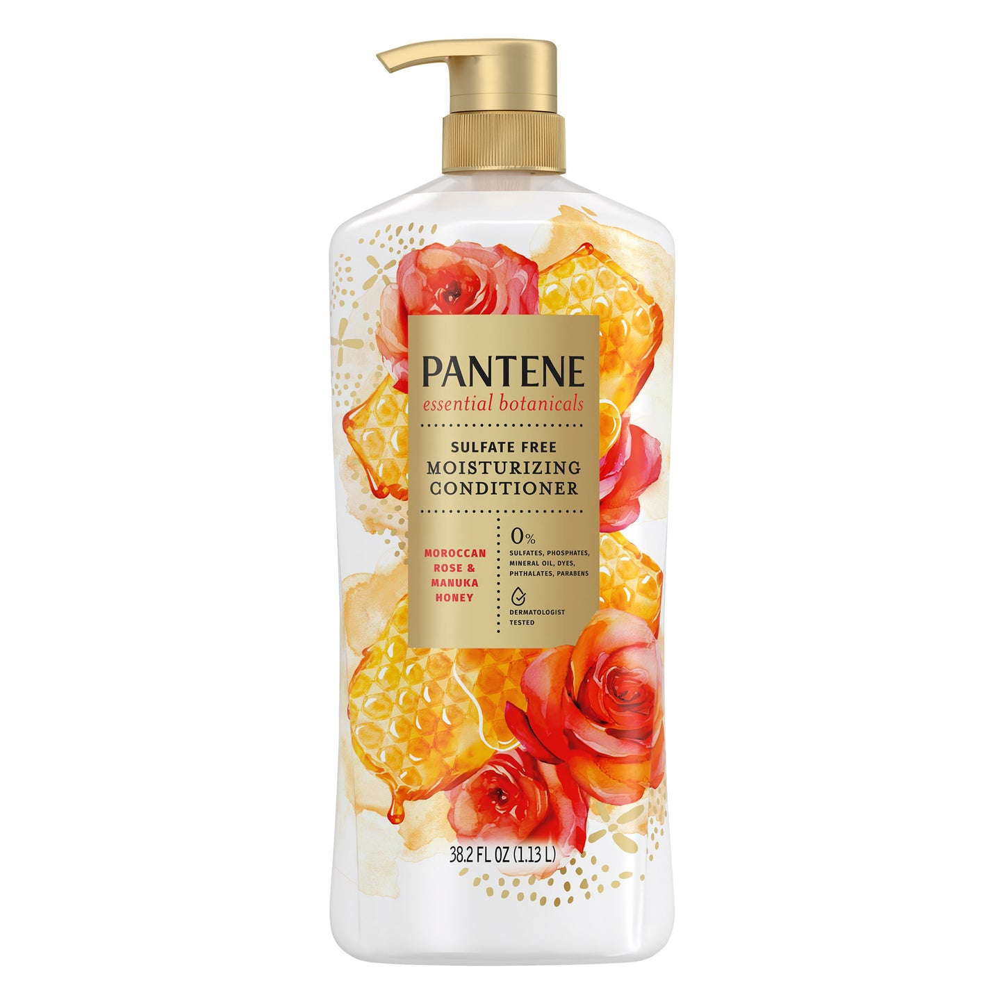 Pantene Essential Botanicals Moroccan Rose & Manuka Honey Conditioner, 38.2 Fl Oz