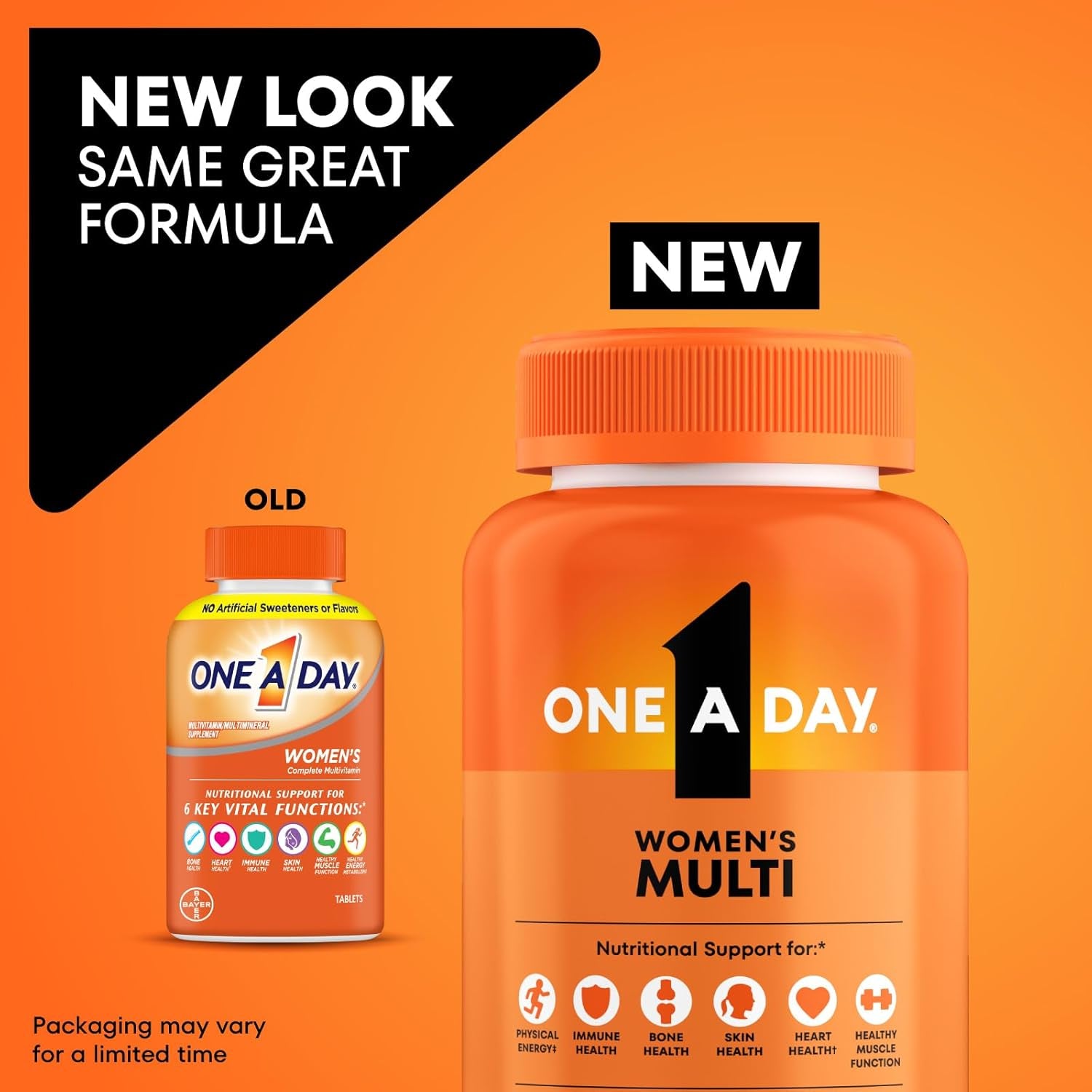 One a Day Multivitamin for Women- Daily Vitamins for Woman with Biotin, Calcium, Folic Acid, Iron & Zinc, Complete Women’S Vitamins, 200 Ct (Packaging May Vary)