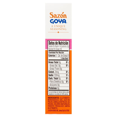Goya 3.52 Oz Without Annatto Sazon Sin Achiote 3.52 Oz, 20 Packets/Sobres Packing May Vary 