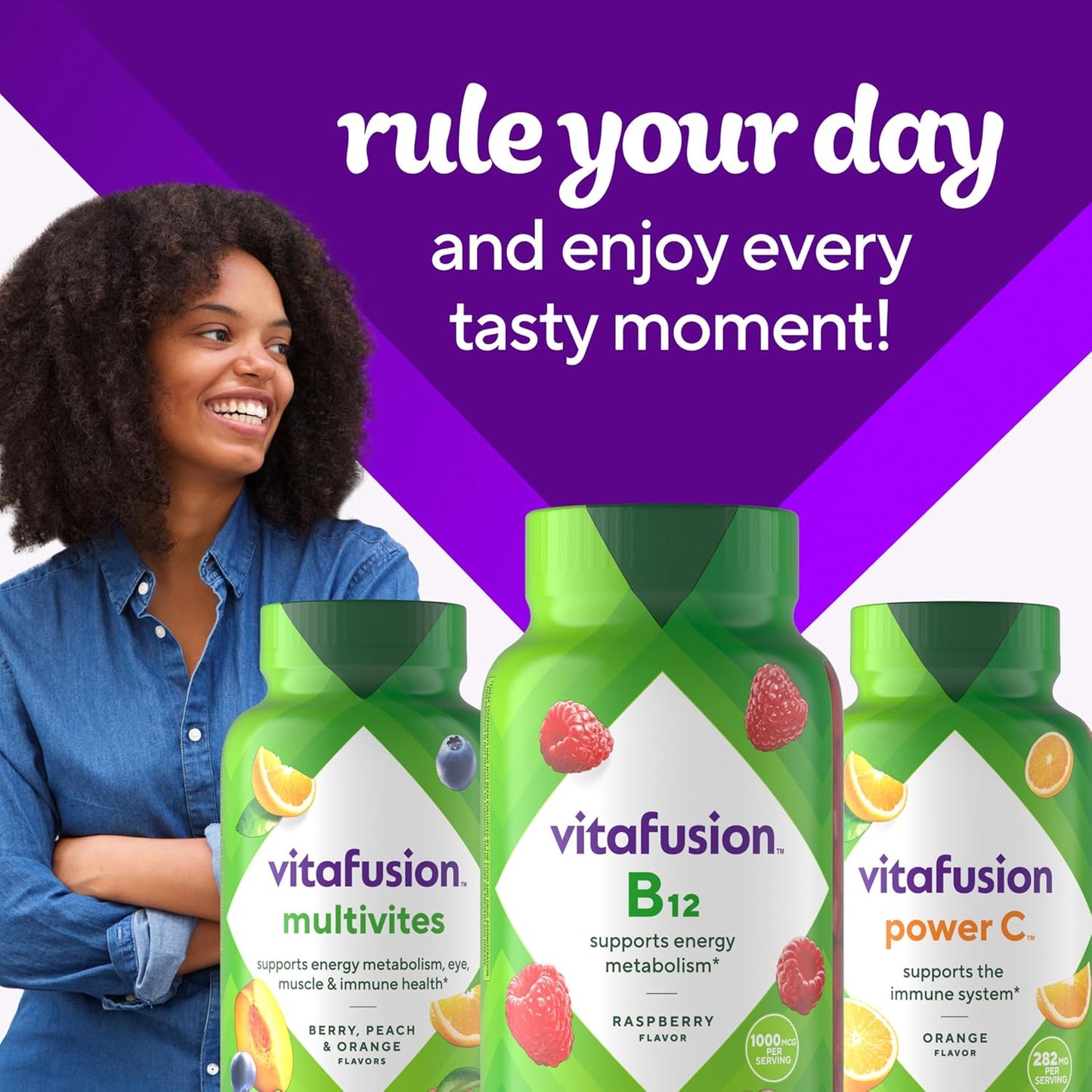 Vitafusion Vitamin B12 Gummy Vitamins for Energy Metabolism Support, Raspberry Flavored, America’S Number 1 Gummy Vitamin , 70 Day Supply, 140 Count