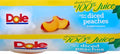 Dole Fruit Bowls Diced Peaches in 100% Juice Snacks, 4Oz 4 Total Cups, Gluten & Dairy Free, Bulk Lunch Snacks for Kids & Adults