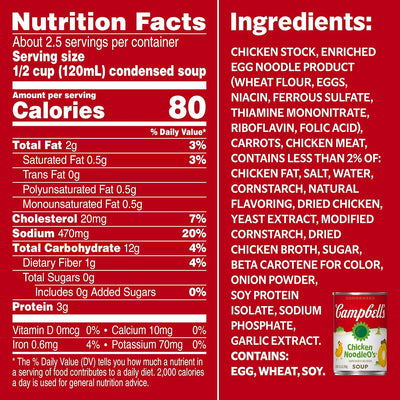 Campbell’S Condensed Kids Chicken Noodleo’S Soup, 10.5 Oz Can