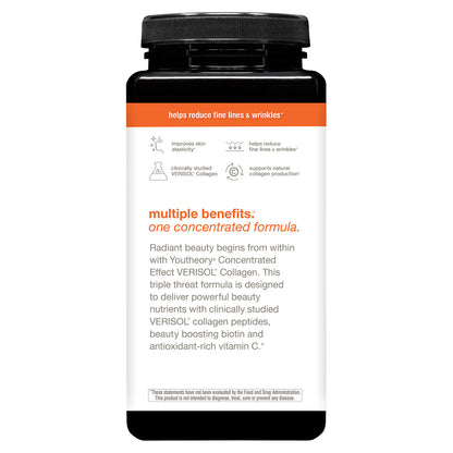Youtheory Concentrated Effect Verisol Collagen with Biotin, 345 Count