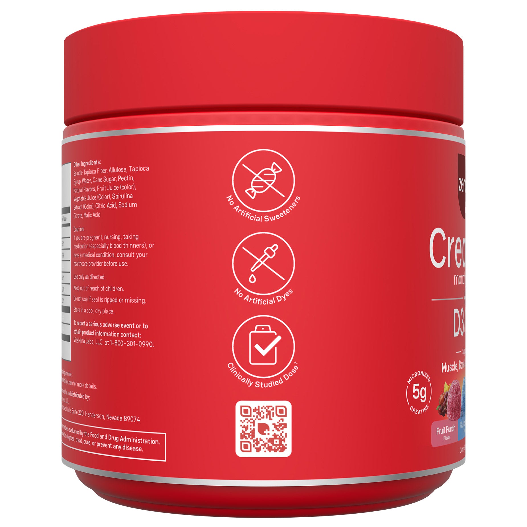 Zena Creatine Gummies + D3/K2, Variety Pack