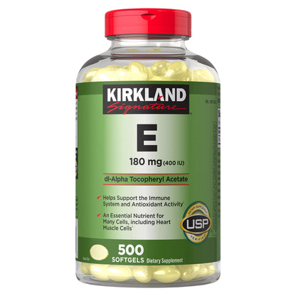 Kirkland Signature Vitamin E 180 Mg., 500 Softgels
