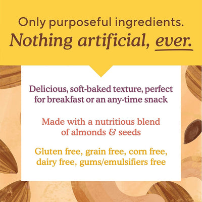 Simple Mills Almond Flour Breakfast Bars, Dark Chocolate Almond - Gluten Free, Made with Coconut Oil, Chia Seeds, Sunflower Seeds, Flax Seeds, Healthy Snacks, 6 Oz. (Pack of 1)