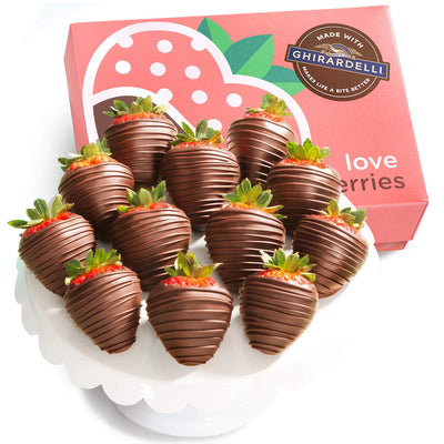 Home Delivery Milk Chocolate 12 Covered Strawberries 