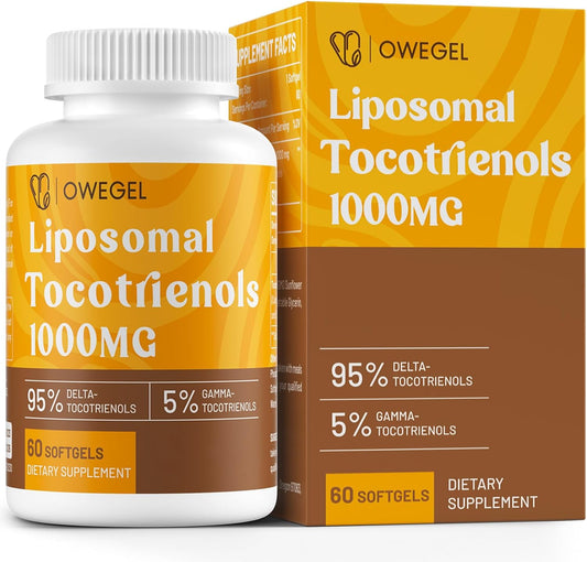 Liposomal Vitamin E Tocotrienols 1000Mg - High  Tocotrienol Supplements,95%  & 5% Gamma Tocotrienols Capsules