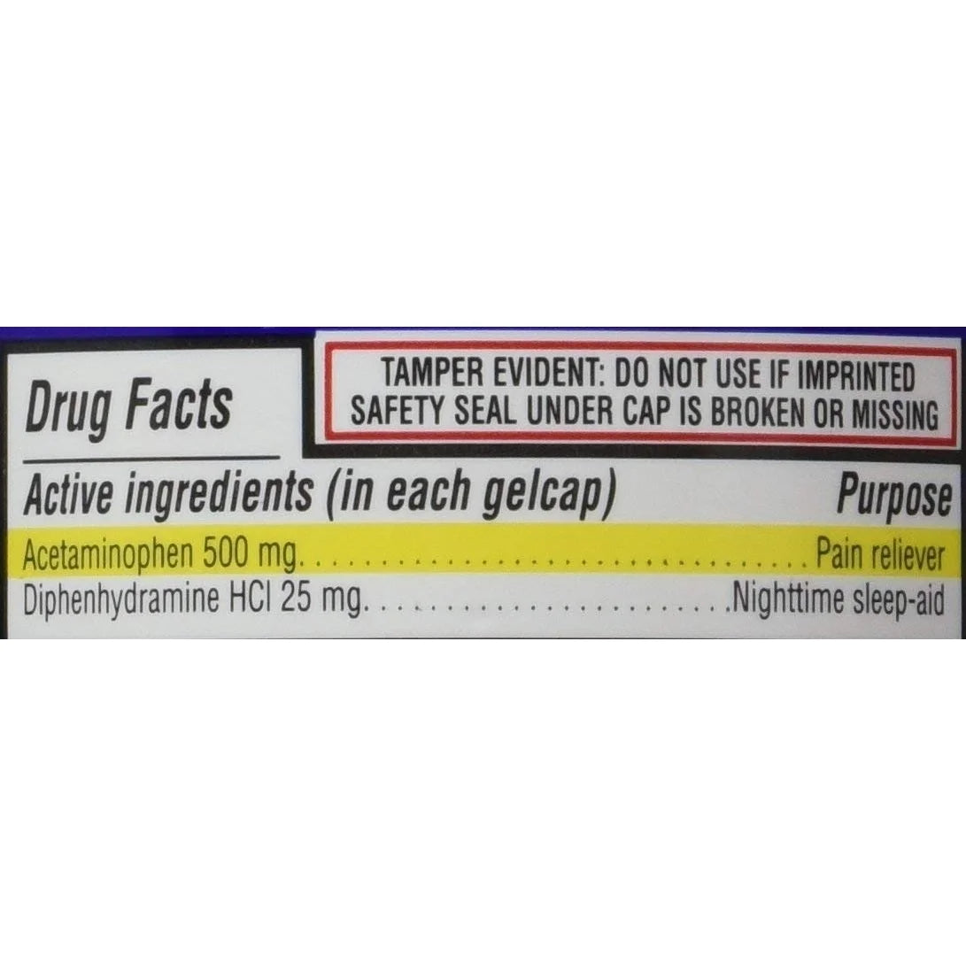Kirkland Signature Acetaminophen PM 500 Mg. 375 Capsules