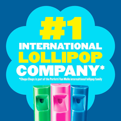 Chupa Chups Melody Pop, Blue Raspberry Flavor, Whistle Lollipops, Individually Wrapped Candy Suckers, 5 Count Pack