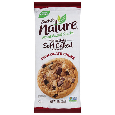 Back to Nature Chocolate Chunk Cookies - Homestyle Soft Baked, Non-Gmo, No Artificial Flavors, Delicious & Quality Snacks, 8 Ounce(Pack of 1)