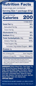 Nature'S Bakery Blueberry Fig Bars, 2 Oz, 6 Ct