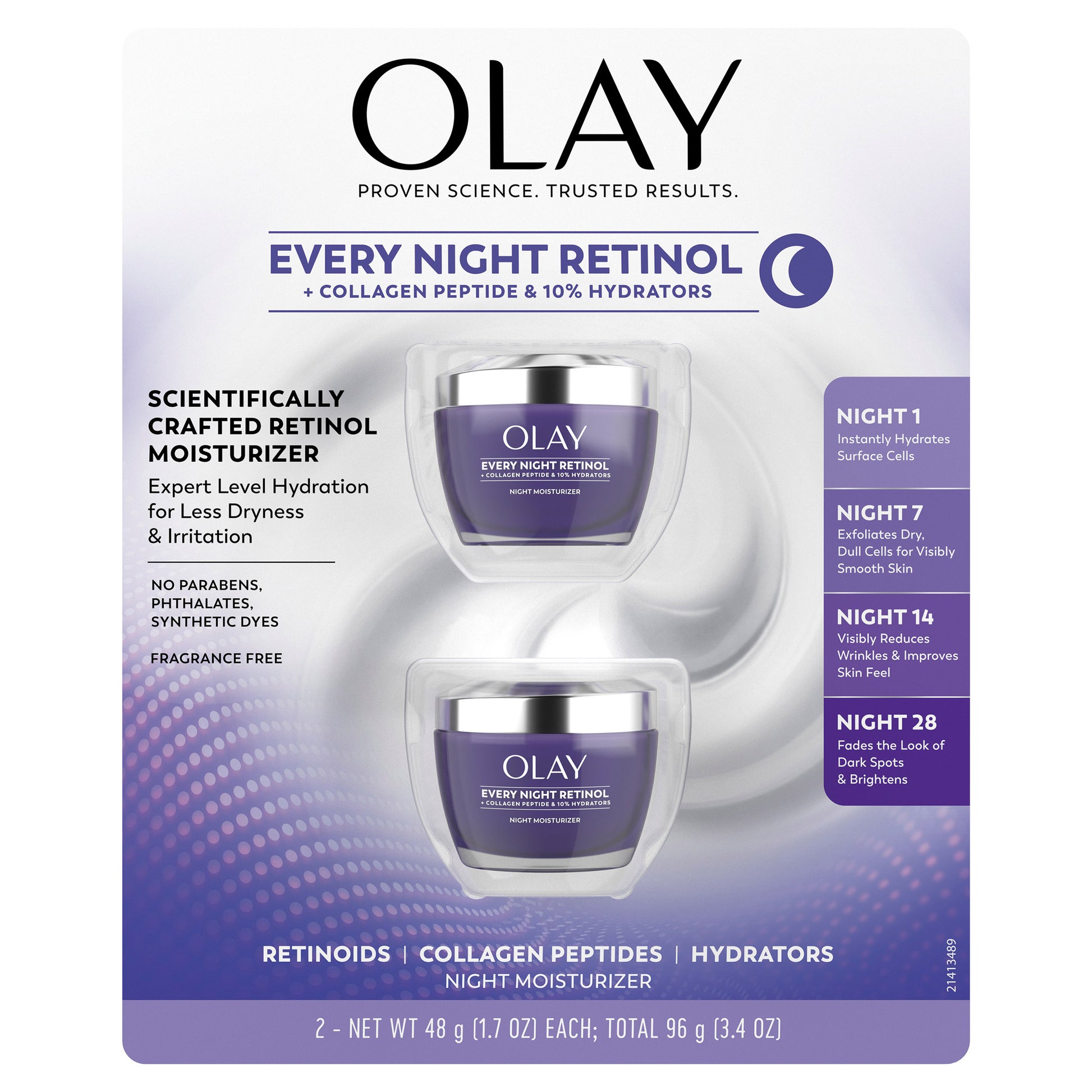 Olay Every Night Retinol, 1.7 Oz, 2-Pack