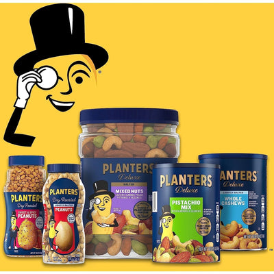 PLANTERS Salted Dry Roasted Peanuts, Party Snacks, Plant Based Protein 16Oz (1 Jar)