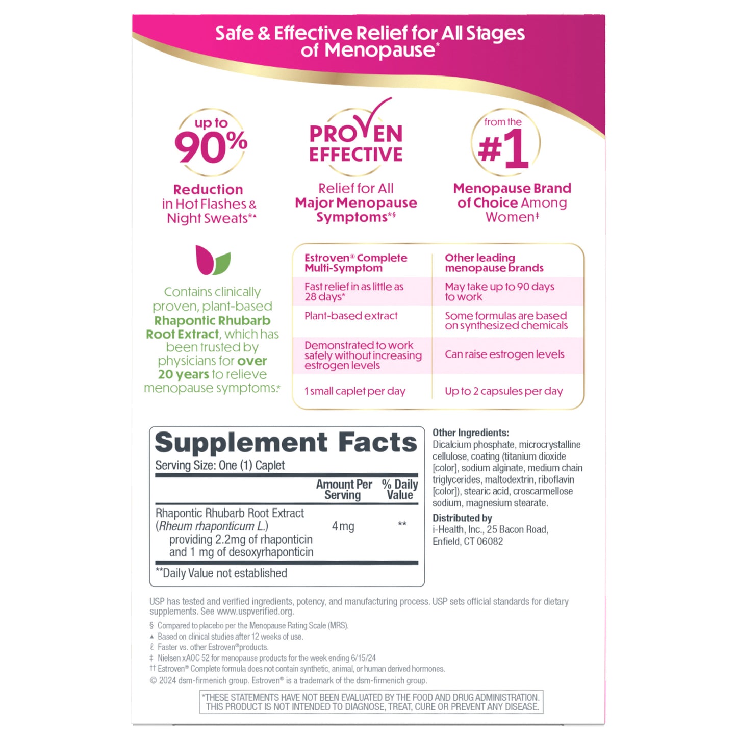 Estroven Complete Multi-Symptom Menopause Relief, 84 Caplets
