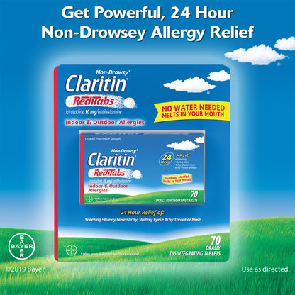 Claritin Reditabs 10 Mg 24 Hour Non-Drowsy, 70 Disintegrating Tablets