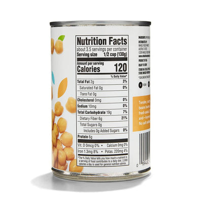 365 by , Unsalted Garbanzo Beans, 15.5 Ounce