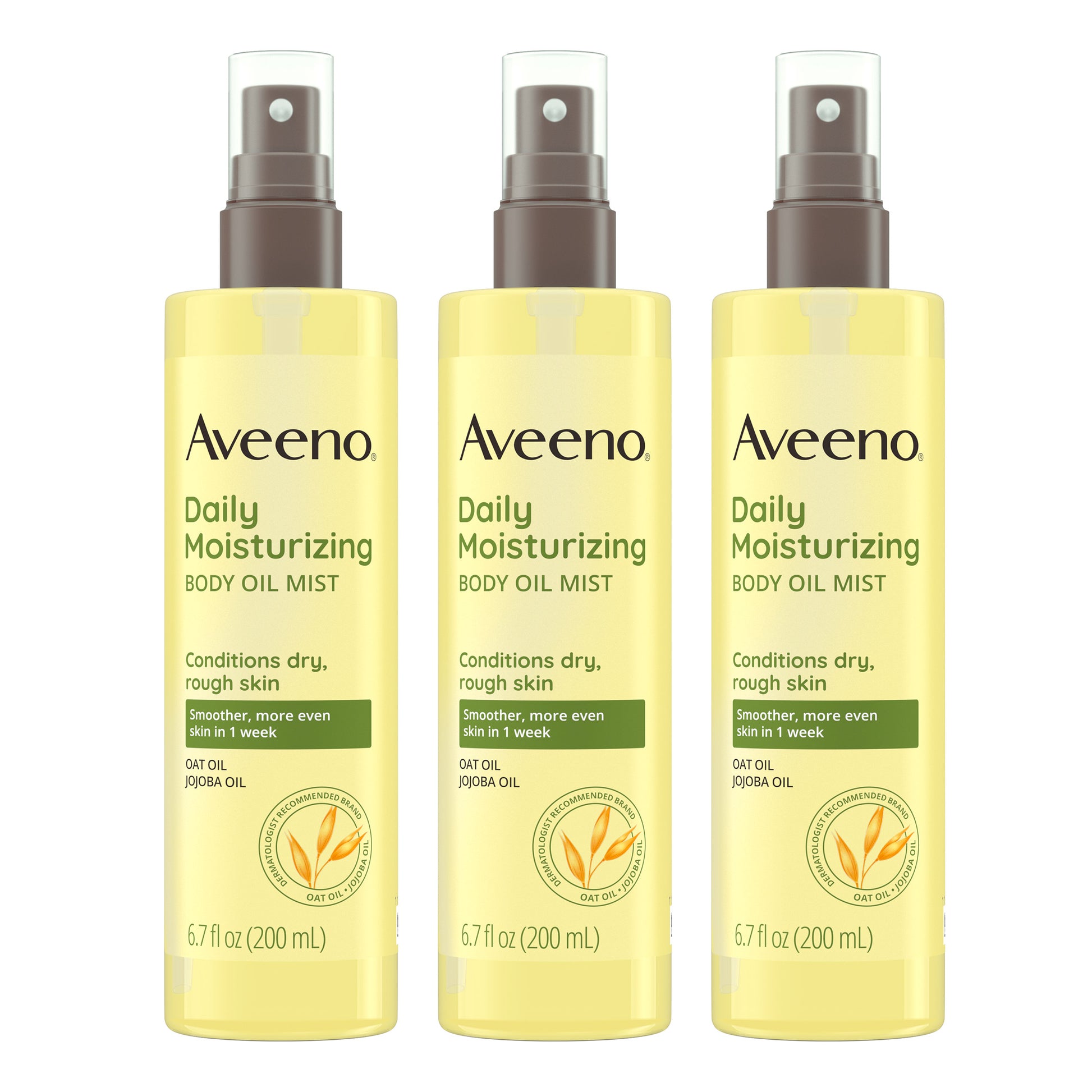 Aveeno Daily Moisturizing Oil Mist, 6.7 Fl Oz, 3-Pack