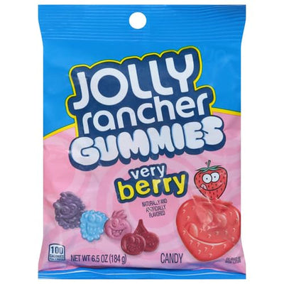 JOLLY RANCHER Gummies Very Berry Fruit Flavored Candy Bag, 6.5 Oz