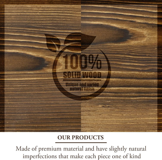 Burnt Wood & Black Metal Food Display Stands, Set of 4 Made in USA