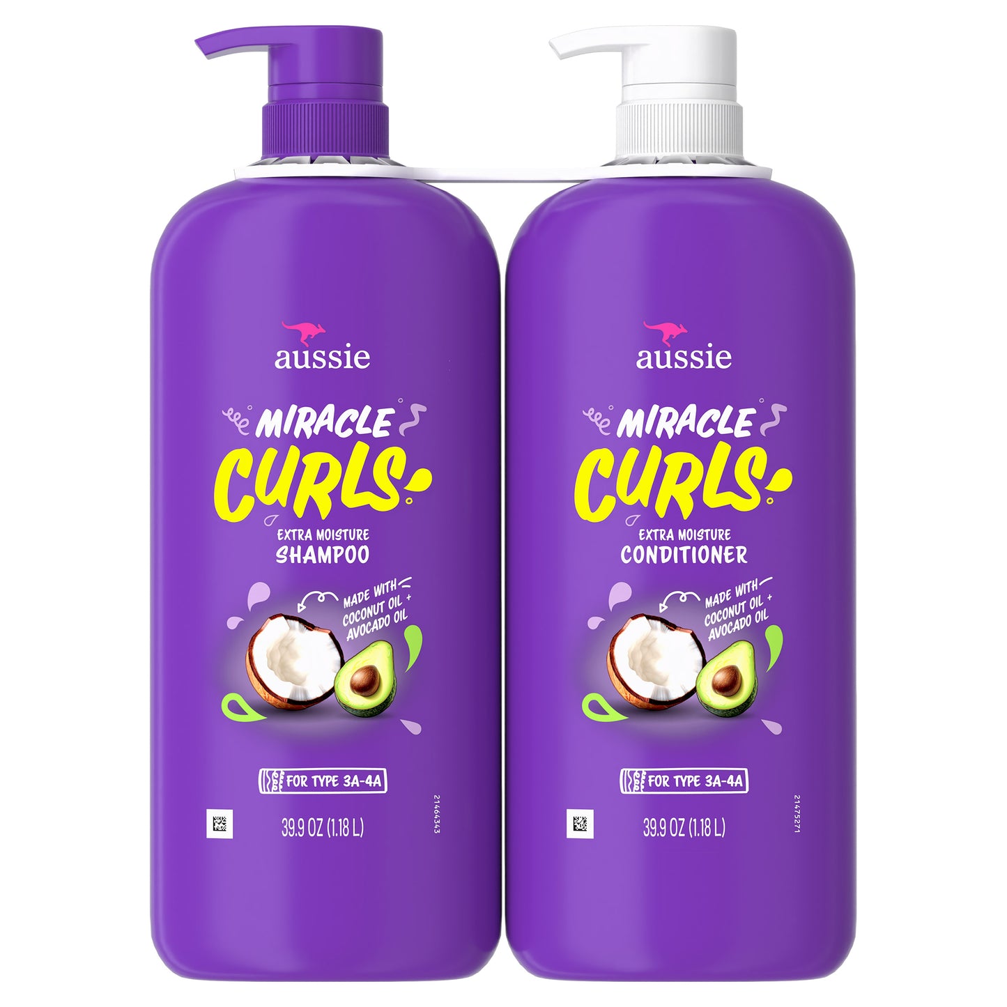 Aussie Miracle Curls Shampoo & Conditioner 39.9 Fl Oz Each