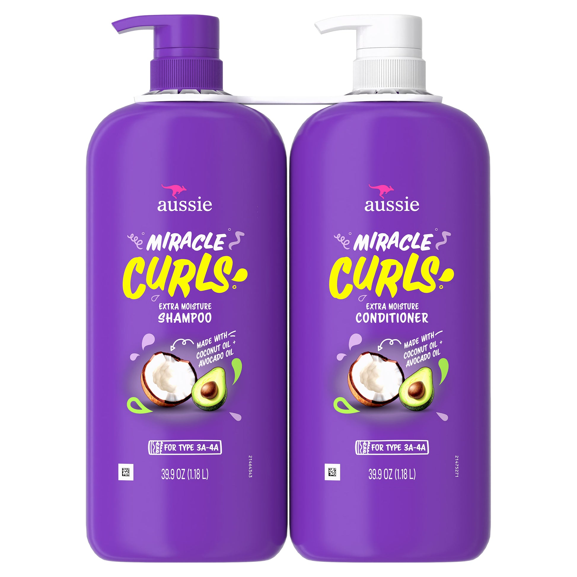 Aussie Miracle Curls Shampoo & Conditioner 39.9 Fl Oz Each
