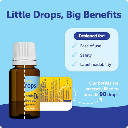 Ddrops Baby 400 IU, Vitamin D, 90 Drops 2.5Ml (0.08 Fl. Oz (Pack of 1))