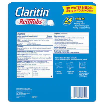 Claritin Reditabs 10 Mg 24 Hour Non-Drowsy, 70 Disintegrating Tablets